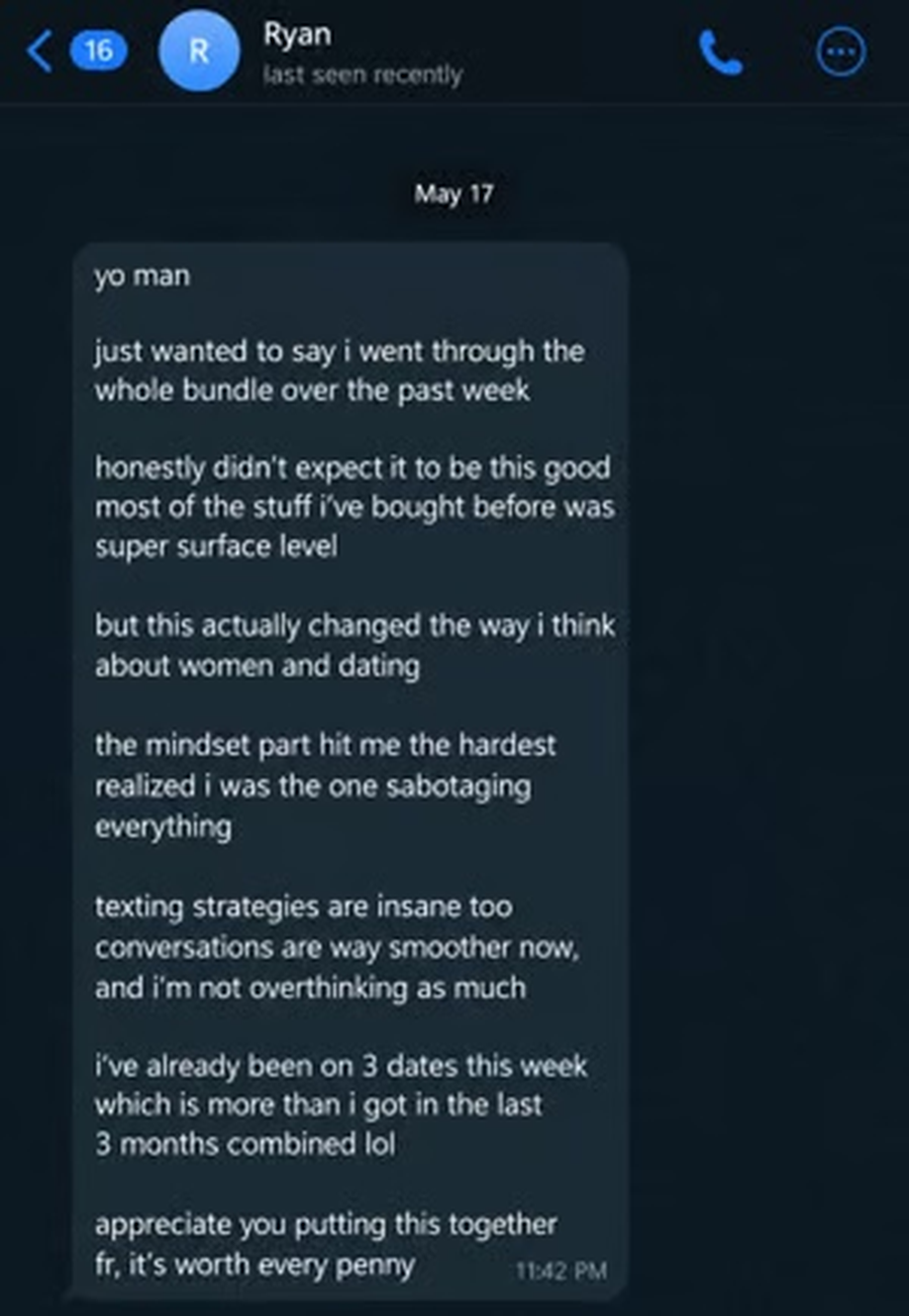 Customer testimonial