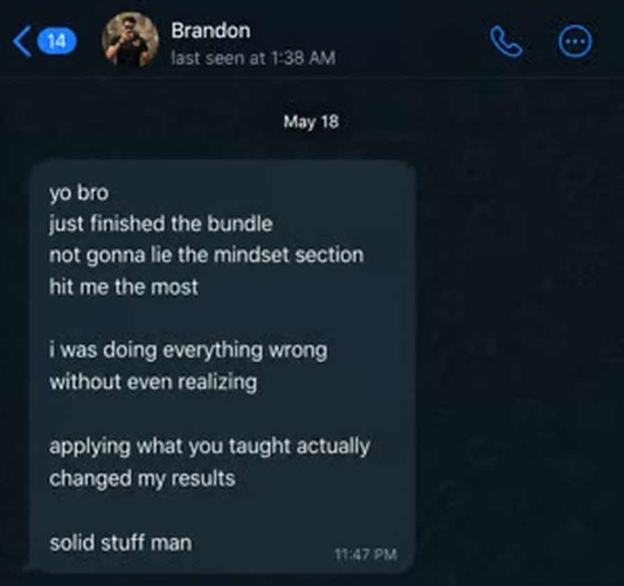 Customer testimonial